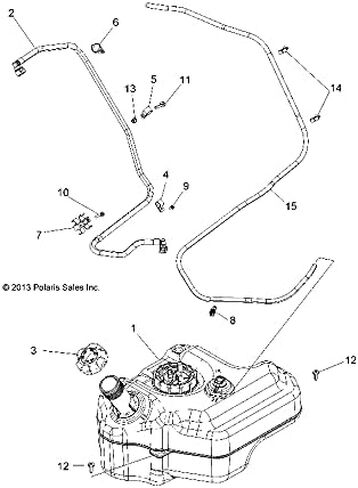 Polaris Fuel Tank Assembly, Genuine OEM Part 2521323, Qty 1 in Kuwait