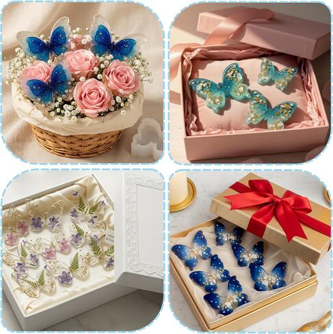 1Pc Premium Butterfly Resin Molds 3D Figurines Butterfly Epoxy Silicone Molds for Flowers Preservation Bookends Insect Specimen Candle Home Decor DIY Craft Keepsakes Easy Release Gifts in Saudi Arabia