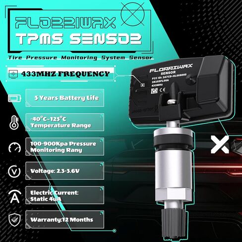 TPMS Sensor 433MHz Tire Pressure Monitoring Sensor Compatible with Subaru 2018-2024 Ascent, Crosstrek, Forester 2016-2024 Impreza 2017-2024 Legacy, Outback.OE Replacement # 28103FL000 28103FL00A(4Pcs) in Saudi Arabia