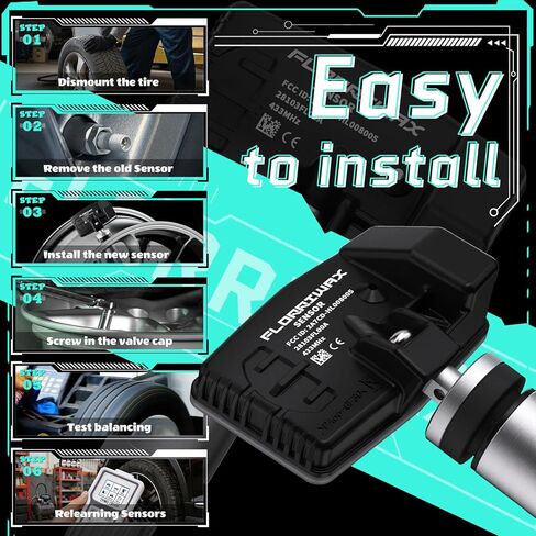 TPMS Sensor 433MHz Tire Pressure Monitoring Sensor Compatible with Subaru 2018-2024 Ascent, Crosstrek, Forester 2016-2024 Impreza 2017-2024 Legacy, Outback.OE Replacement # 28103FL000 28103FL00A(4Pcs) in Saudi Arabia