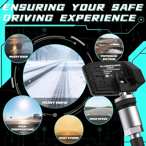 TPMS Sensor 433MHz Tire Pressure Monitoring Sensor Compatible with Subaru 2018-2024 Ascent, Crosstrek, Forester 2016-2024 Impreza 2017-2024 Legacy, Outback.OE Replacement # 28103FL000 28103FL00A(4Pcs) in Saudi Arabia
