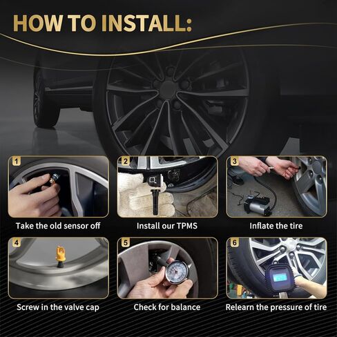 مستشعر TPMS، 4 قطع 433 ميجاهرتز بديل مستشعر مراقبة ضغط الإطارات لكرايسلر 300، لسيارة دودج تشالنجر دورانجو رحلة، لسيارة فيات 500L، لسيارة جيب جراند شيروكي، لرام 1500 56029398AB in Kuwait
