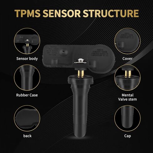 مستشعر TPMS، 4 قطع 433 ميجاهرتز بديل مستشعر مراقبة ضغط الإطارات لكرايسلر 300، لسيارة دودج تشالنجر دورانجو رحلة، لسيارة فيات 500L، لسيارة جيب جراند شيروكي، لرام 1500 56029398AB in Kuwait