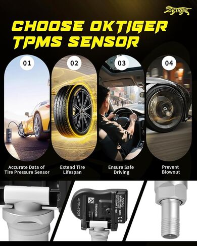 مستشعر Oktiger 315 ميجا هرتز TPMS مبرمج مسبقًا مناسب لنيسان فرونتير 2004-2015، سينترا 2007-2012، فيرسا 2007-2012، تيتان 2004-2015، Nv200 2013-2014 مورانو كويست، لإنفينيتي Fx35 M35، OE#40700-CD001 in Kuwait