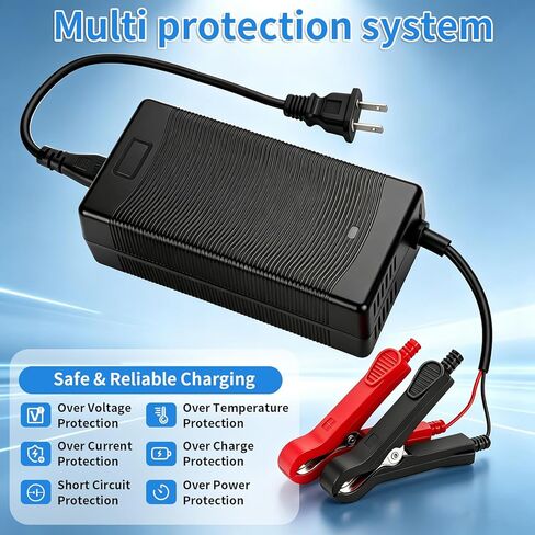 14.6V 10A LiFePO4 Battery Charger, 12V Lithium Battery Charger Smart Fast Charger with LED Indicator, Multi-Protection Lithium Ion Battery Charger for Deep Cycle, RV, Marine in Saudi Arabia