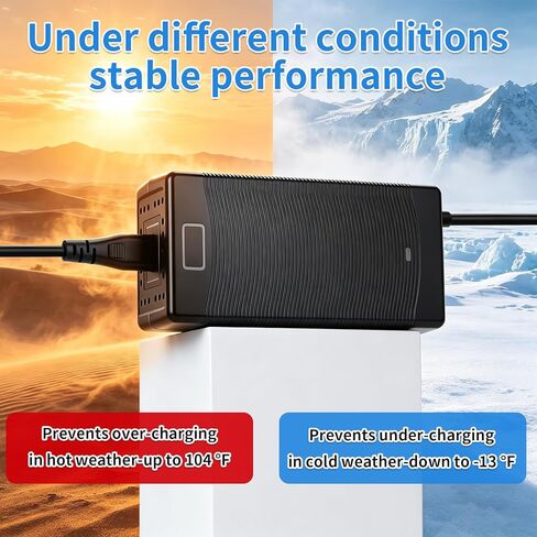 14.6V 10A LiFePO4 Battery Charger, 12V Lithium Battery Charger Smart Fast Charger with LED Indicator, Multi-Protection Lithium Ion Battery Charger for Deep Cycle, RV, Marine in Saudi Arabia