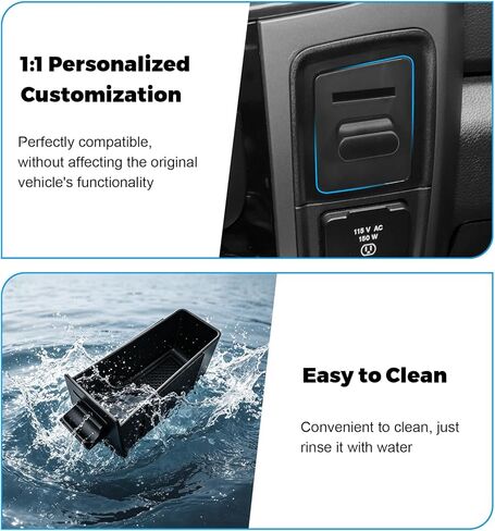 Center Console Right Drawer Storage Box Compatible with 2013-2018 Ram 1500 2500 3500 & 2013-2024 Ram 1500 Classic Interior Accessories Cubby Organizer Tray with Coin Slot (Right Side Only) in Saudi Arabia