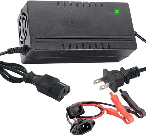 24V/29.2V 5A LiFePO4 Battery Charger for 24V(25.6V 8Strings) Lithium Iron Phosphate Battery,Smart Lithium Battery Charger 3 Holes Plug in Saudi Arabia