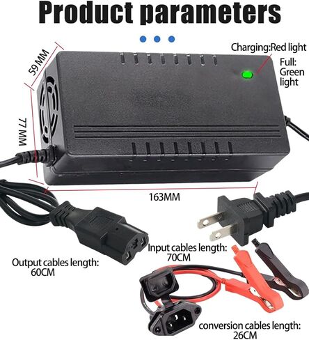24V/29.2V 5A LiFePO4 Battery Charger for 24V(25.6V 8Strings) Lithium Iron Phosphate Battery,Smart Lithium Battery Charger 3 Holes Plug in Saudi Arabia