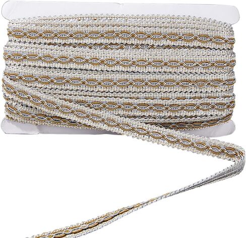 15.8 Yards Gimp Braid Trim 5/8 inch Wide Wave Pattern Polyester Ribbon Polyester Woven Fabric Decorative Trim for Curtain Costume Sewing Jewelry Crafts Embellishment (Light Blue) in Kuwait