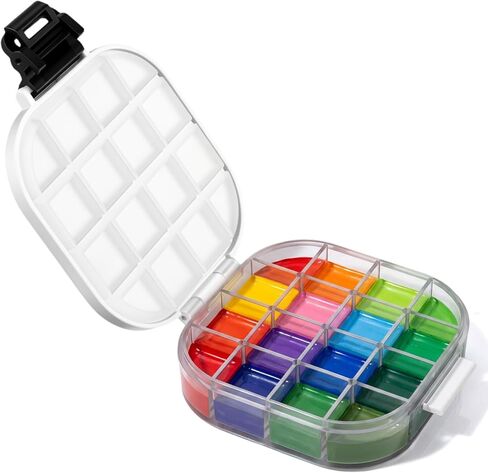 16 Well Paint Saver Storage Palette, Airtight Paint Palette Box with Lid, Portable Travel Art Supplies for Watercolor Acrylic Gouache Oil Painting in Saudi Arabia