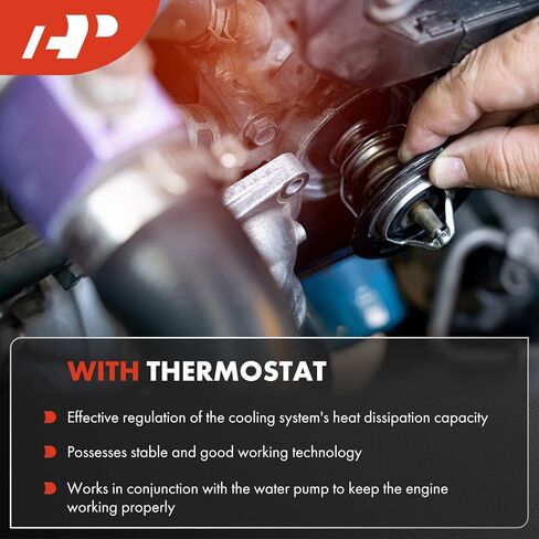 مضخة مياه A-Premium Enginee [8Cyl 4.8 5.3 6.0L DOHC] مع ترموستات متوافق مع GM Cars Chevy، GMC، Cadillac، Hummer، H2، Workhorse - Silverado، Express، Escalade، Tahoe، Sierra، Yukon، 9-7x More in Kuwait