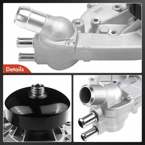 مضخة مياه A-Premium Enginee [8Cyl 4.8 5.3 6.0L DOHC] مع ترموستات متوافق مع GM Cars Chevy، GMC، Cadillac، Hummer، H2، Workhorse - Silverado، Express، Escalade، Tahoe، Sierra، Yukon، 9-7x More in Kuwait
