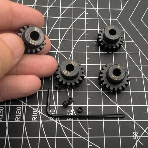 M1 5mm Rc ترس مجموعة تروس 16T 17T 18T 19T لـ 1/7 Arrma Big Rock Mojave Felony Infraction Limitless 6S 1/8 Kraton Tailon Outcast Notorious Typhon 6S ترقية أجزاء in Kuwait