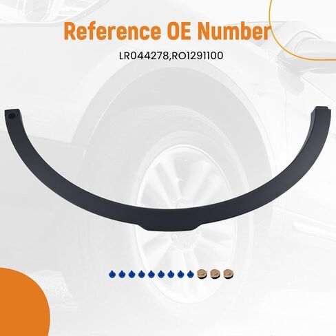 حافة متوهجة للحاجز الأمامي الأيمن من maxpeedingrods لسيارة Land Rover Range Rover Evoque 2012-2017، استبدال قالب قوس العجلة الجانبية للركاب #LR044278، RO1291100 in Kuwait