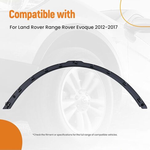 حافة متوهجة للحاجز الأمامي الأيمن من maxpeedingrods لسيارة Land Rover Range Rover Evoque 2012-2017، استبدال قالب قوس العجلة الجانبية للركاب #LR044278، RO1291100 in Kuwait
