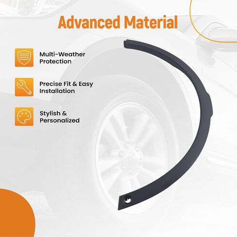 حافة متوهجة للحاجز الأمامي الأيمن من maxpeedingrods لسيارة Land Rover Range Rover Evoque 2012-2017، استبدال قالب قوس العجلة الجانبية للركاب #LR044278، RO1291100 in Kuwait