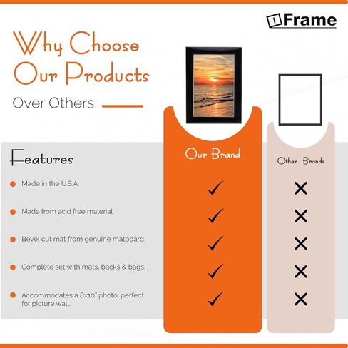 سجادات iFrame سوداء مقطوعة مسبقًا مقاس 11 × 14 بوصة مع قطع مشطوفة كريمية خفيفة + ألواح دعم + أكياس بلاستيكية شفافة شفافة لألبوم صور خالٍ من الأحماض مقاس 8 × 10 بوصة (عبوة من 25 قطعة) in Kuwait