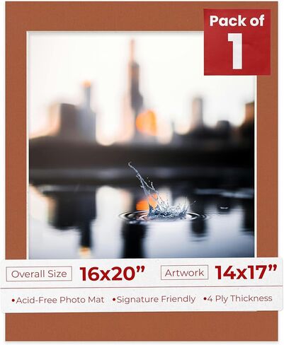 لوحة حصيرة ملصق Palooza Raspberry Red لإطارات مقاس 16 × 20 - تناسب الصور مقاس 14 × 17 - حصيرة واحدة in Kuwait