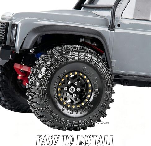 RC 1.0 Beadlock Wheel Rims for 1/24 SCX24 1/18 Trx4m RC Crawler Car,(4PCS) Full Brass RC Beadlock Wheel Rims,1.0 Beadlock Wheel Rims Set in Kuwait