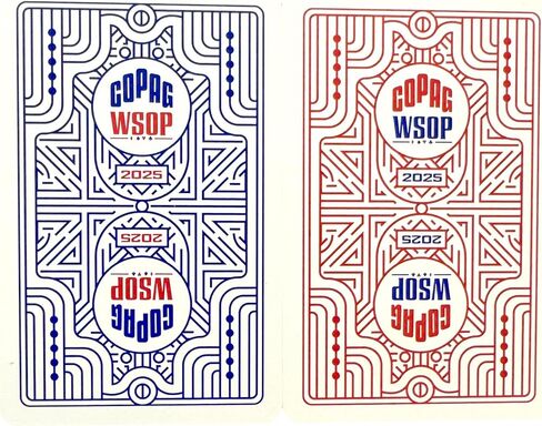 Copag WSOP 2025 Retro Design 100% Plastic Playing Cards - Narrow Size (Bridge) Jumbo Index Blue/Red Double Deck Set in Saudi Arabia