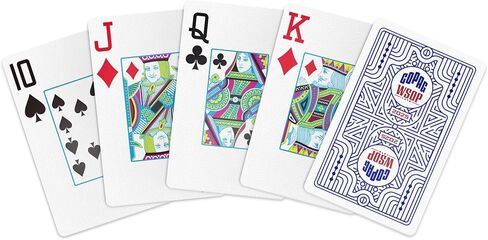 Copag WSOP 2025 Retro Design 100% Plastic Playing Cards - Narrow Size (Bridge) Jumbo Index Blue/Red Double Deck Set in Saudi Arabia