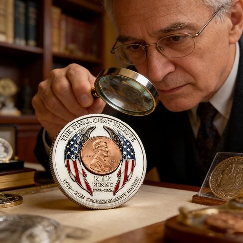 2025 Final Cent Tribute Coin - Last Penny Commemorative Challenge Coin 3D Engraved Dual-Sided End of Era Collectible, Uncirculated Lincoln Memorial Keepsake for Numismatists (1793-2025) in Saudi Arabia