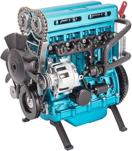 L4 Engine Model Kit That Works,3D Metal Turbocharged Inline-Four Car Engine Mechanical Engineering DIY Assembly L4 Engine Model Kit,Education Gifts for Technology Enthusiasts (364+PCS/Blue) in Kuwait