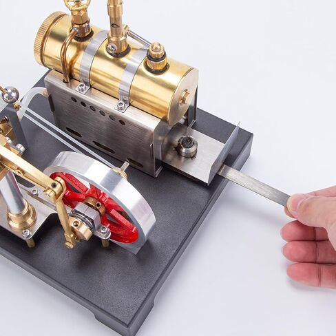 Steam Engine Model Kit, Retrol SE-01 Full Metal Stationary Beam Steam Engine Model and Horizontal Boiler Kit with Flying Ball Centrifugal Governor, Physics Science Experiment Toy in Saudi Arabia