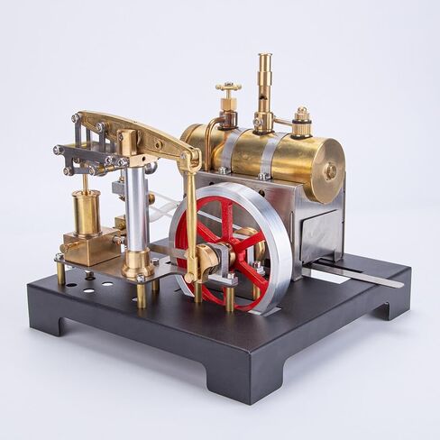 Steam Engine Model Kit, Retrol SE-01 Full Metal Stationary Beam Steam Engine Model and Horizontal Boiler Kit with Flying Ball Centrifugal Governor, Physics Science Experiment Toy in Saudi Arabia