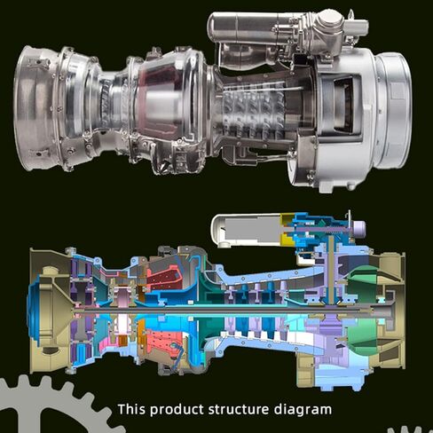 1/4 Metal Turboshaft Engine Kit That Runs, DIY Simulation Electric Military Helicopter Engine Model, Creative Display Collection Model, Birthday Toy Gift in Saudi Arabia