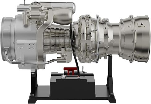 1/4 Metal Turboshaft Engine Kit That Runs, DIY Simulation Electric Military Helicopter Engine Model, Creative Display Collection Model, Birthday Toy Gift in Saudi Arabia