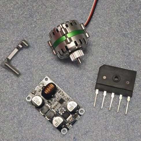 ENGINEDIY مولد صغير عالي الطاقة 68 وات + جسر مقوم + منظم الجهد + دعامة تثبيت مجموعة توليد الطاقة المعدلة لطراز محرك V8 in Kuwait
