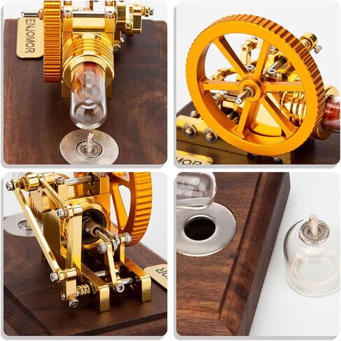 ENGINEDIY مجموعة محرك Stirling، طقم نموذج محرك الهواء الساخن الاسترليني، طقم محرك صغير للهواء الساخن، محرك بخاري لعشاق التكنولوجيا تجربة DIY in Kuwait