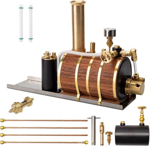 Steam Engine Kit That Working, 200ml Steam Boiler Model for Single/Double/Triple-Cylinder 70cm Steam Engines Model Ships, Physical Science Toy for Adults Teens in Saudi Arabia