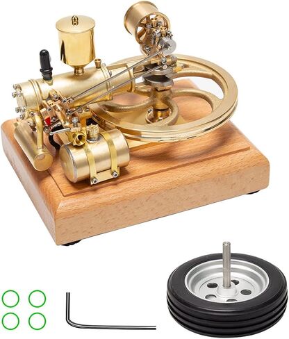 Engine Model Kit, Mini 1.9CC Horizontal Single Cylinder Four-Stroke Internal Combustion Engine Model for Three-Wheelers,Science and Education Gifts for Technology Enthusiasts, Golden Version in Kuwait