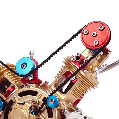 All-Metal Engine Model Kit, Car Mini Manual Assembly V2 Double-Cylinder Engine Model Toy Decoration, 217 PCS Science and Education Gifts for Technology Enthusiasts in Kuwait