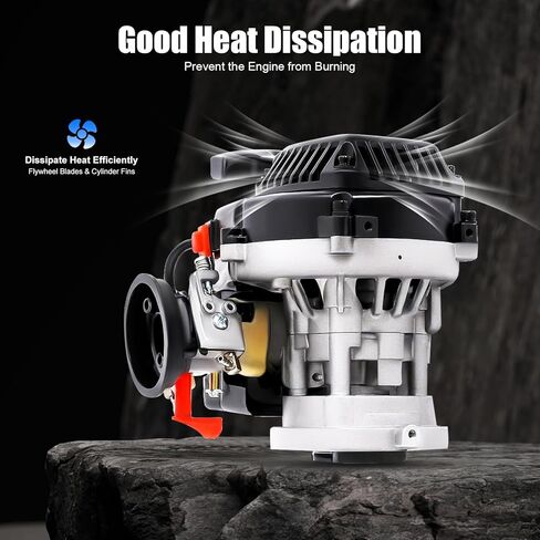 30.5CC 2-Stroke Gasoline Engine, R305 4-Point Fixed Petrol Engine Kit, Recoil Hand Pull Air-Cooled Engine, RC Cars Motor Gasoline Engine Motor for Baja Off-Road Racing Bikes in Saudi Arabia