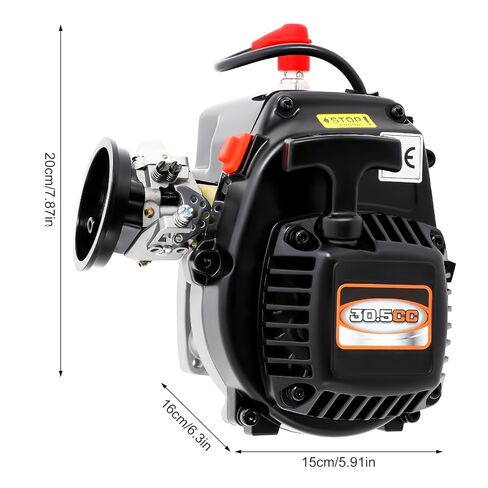 30.5CC 2-Stroke Gasoline Engine, R305 4-Point Fixed Petrol Engine Kit, Recoil Hand Pull Air-Cooled Engine, RC Cars Motor Gasoline Engine Motor for Baja Off-Road Racing Bikes in Saudi Arabia