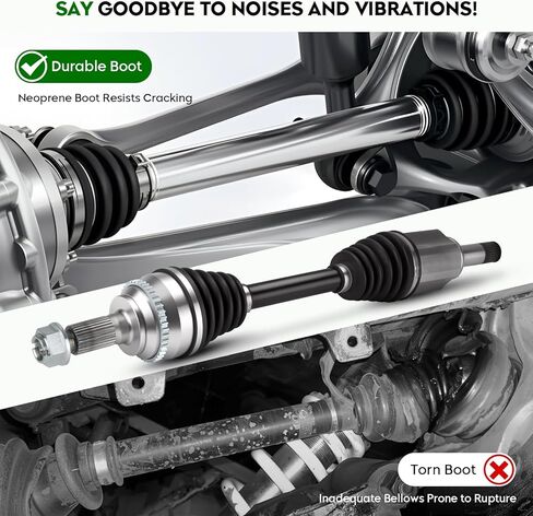 Pair(2) Front CV Axle Shaft Assembly Fit for Ford Edge Only AWD 2007-2013, for Lincoln MKX Only AWD 2007-2013, for All Wheel Drive Only(Not fit FWD), Left Driver and Right Passenger Side in Kuwait