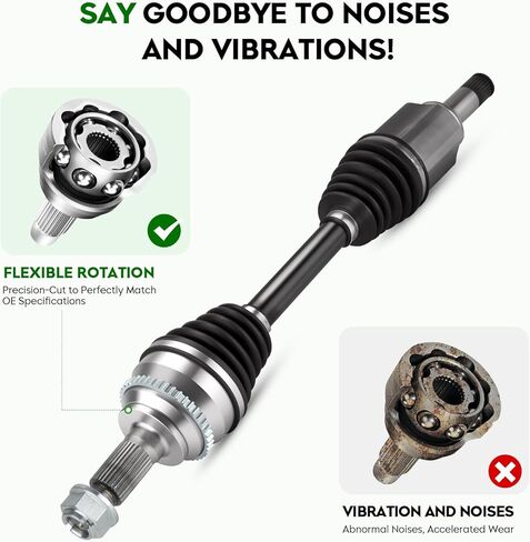 Pair(2) Front CV Axle Shaft Assembly Fit for Ford Edge Only AWD 2007-2013, for Lincoln MKX Only AWD 2007-2013, for All Wheel Drive Only(Not fit FWD), Left Driver and Right Passenger Side in Kuwait