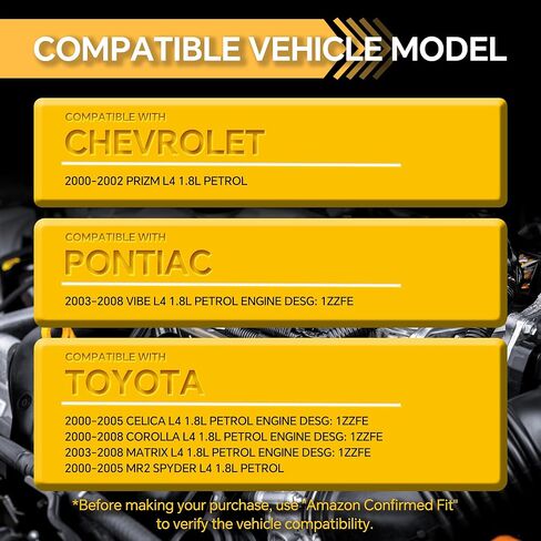 15330-22010 Engine Variable Valve Timing (VVT) Solenoid Compatible with Celica/Corolla/Matrix/MR2 Spyder Prizm Vibe Replace 15330-22030 15330-22050 917-019 in Kuwait