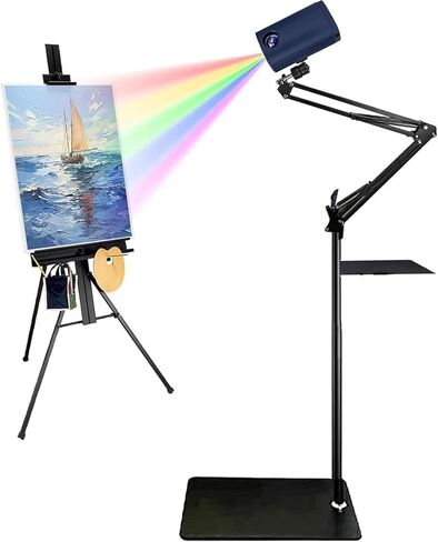 Desktop Wall Canvas Projection, Smart Sketch Projector with Remote & Stand, Adjustable Focus, Edge Correction, Wired/Cordless/USB for Drawing & Painting in Kuwait