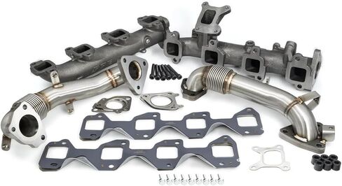 Pacific Performance Engineering High-Flow Manifolds and Up-Pipes Kit - 2017-2020+ GM 6.6L Duramax L5P in Kuwait