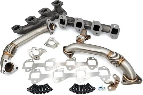Pacific Performance Engineering High-Flow Manifolds and Up-Pipes Kit - 2017-2020+ GM 6.6L Duramax L5P in Kuwait