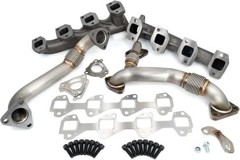 Pacific Performance Engineering High-Flow Manifolds and Up-Pipes Kit - 2017-2020+ GM 6.6L Duramax L5P in Kuwait