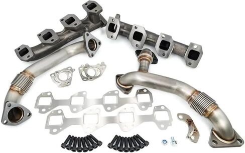 Pacific Performance Engineering High-Flow Manifolds and Up-Pipes Kit - 2017-2020+ GM 6.6L Duramax L5P in Kuwait
