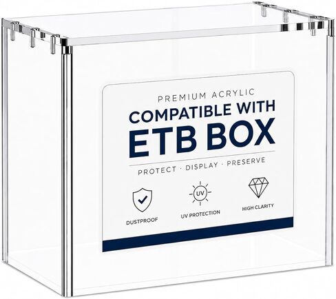 عبوتان من حافظة العرض الأكريليك ETB الفاخرة مع غطاء مغناطيسي، متوافقة مع صناديق تدريب النخبة، واقي كريستالي شفاف مقاوم للأشعة فوق البنفسجية وقابل للتكديس، صندوق تخزين أكريليك سميك للغاية 8 مم + 5 مم in Kuwait