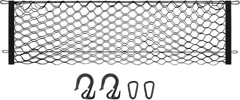 Canvcle Trunk Cargo Net لـ 2021-2026 Jeep Grand Cherokee L (7 مقاعد) إكسسوارات على شكل مغلف شبكة صندوق السيارة منظم وتخزين شبكة شحن خلفية من النايلون المرن القابل للتعديل مع خطافات in Kuwait
