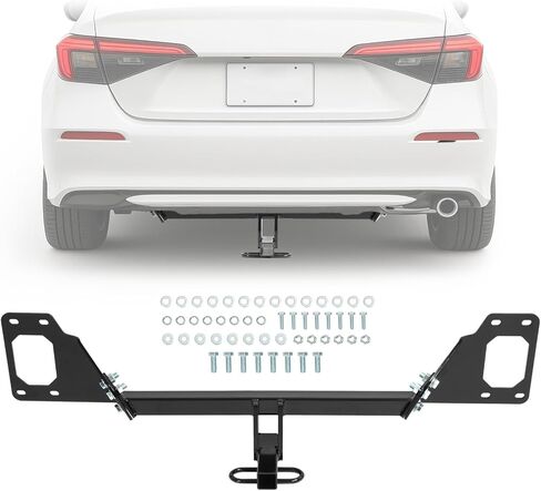 Class 1 Trailer Hitch, 1.25 Inch Receiver Compatible with 2016-2025 Honda Civic Exc Center Exhaust Trailer Hitch Receiver in Kuwait
